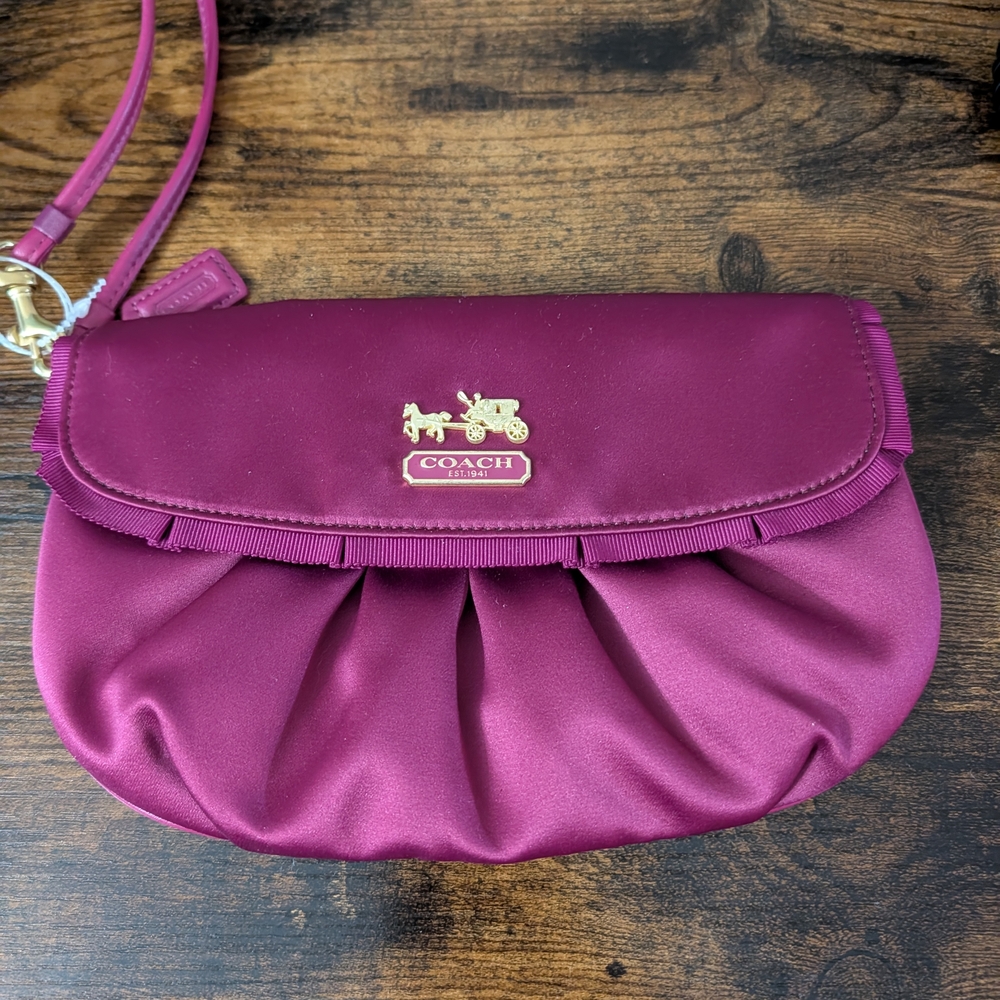 Gently Use Coach Women's Clutch in Rich Purple